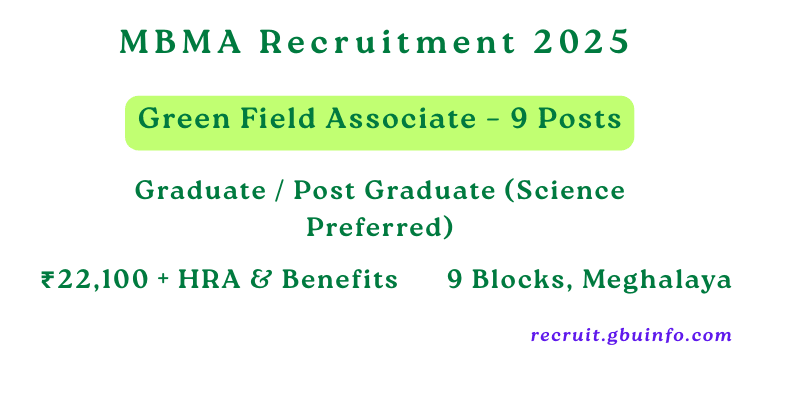MBMA Recruitment 2025