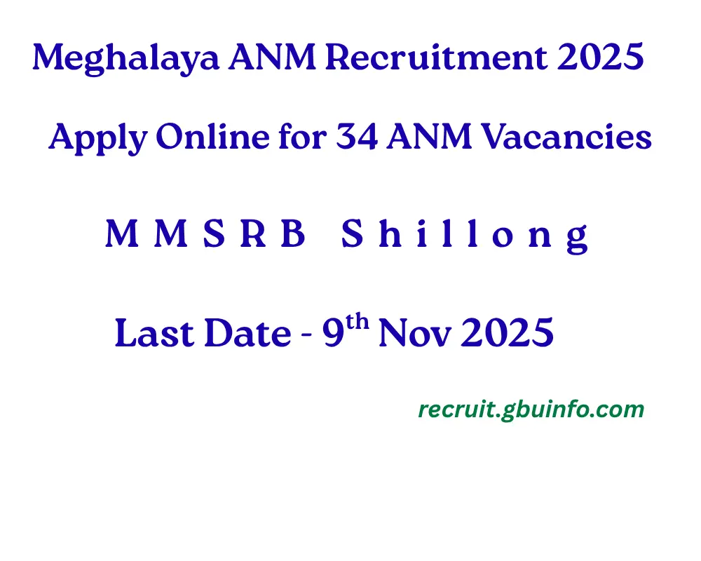 Meghalaya ANM Recruitment 2025 