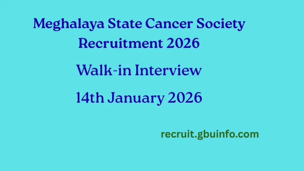 meghalaya state cancer society recruitment